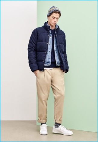 Comment porter une doudoune avec un pantalon chino