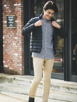 Comment porter une doudoune avec un pantalon chino
