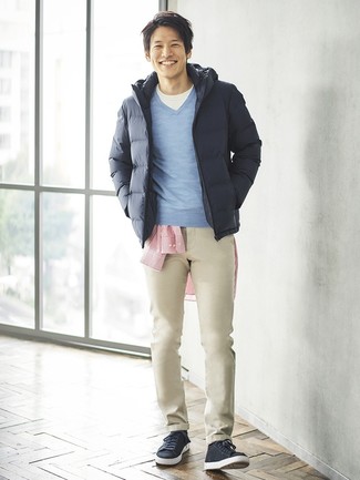 Comment porter une doudoune avec un pantalon chino