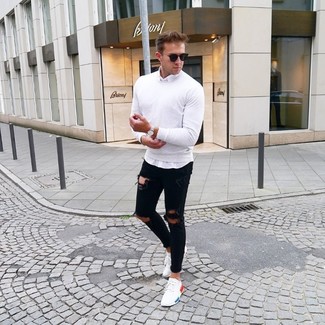 Chemise à manches longues blanche Calvin Klein Jeans