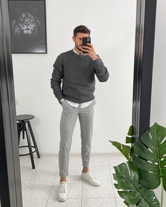 Pull gris foncé CASUAL FRIDAY