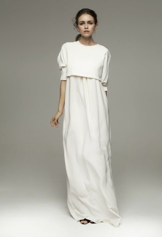 Robe longue blanche Frock and Frill