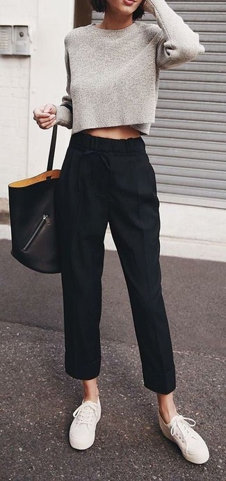 Pantalon de costume noir Victoria Beckham