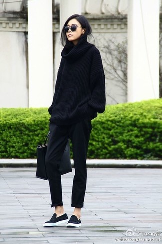 Pull surdimensionné en tricot noir Alexander Wang