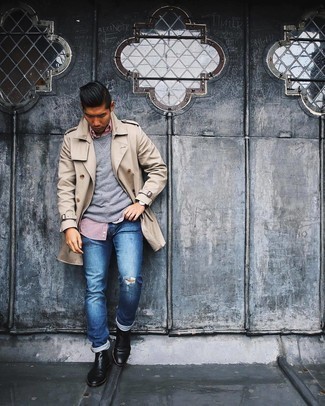 Comment porter une chemise à manches longues en vichy rouge et blanc