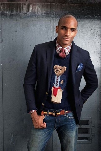 Comment porter une chemise à manches longues écossaise rouge et blanc
