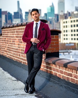 Comment porter un blazer en velours côtelé rouge