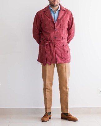 Comment porter une veste style militaire rouge