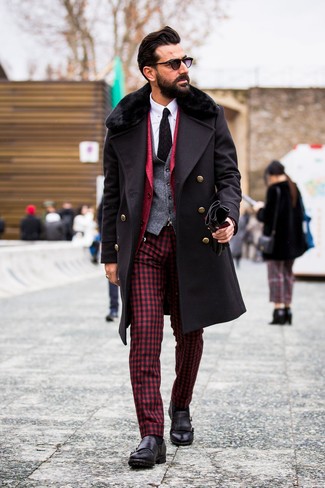 Comment porter une veste rouge en hiver