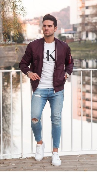 Comment porter une veste rouge pour un style relax