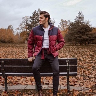 Comment porter une veste rouge pour un style chic decontractés quand il fait froid
