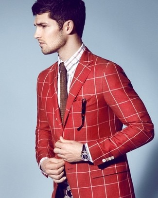 Comment porter une veste écossaise rouge