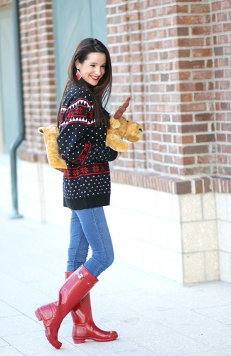 Comment porter des bottes de pluie rouges