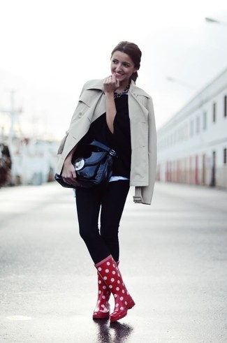 Comment porter des bottes de pluie rouges