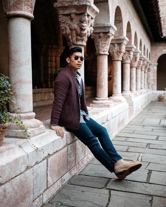 Comment porter un cardigan à col châle rouge