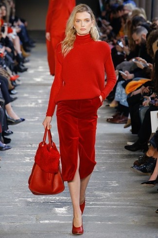 Comment porter un pull à col roulé rouge pour un style elégantes