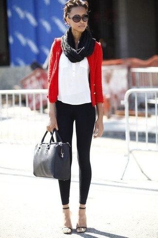 Comment porter une veste en tweed rouge
