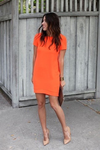 Robe droite orange A Wear