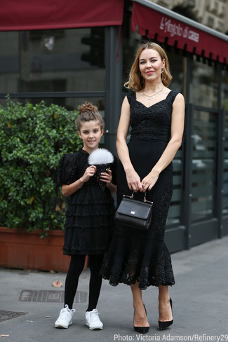 Cartable en cuir noir Dolce & Gabbana