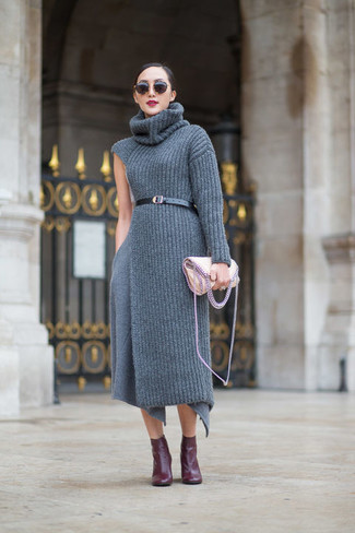 Robe-pull en tricot grise Marc Jacobs