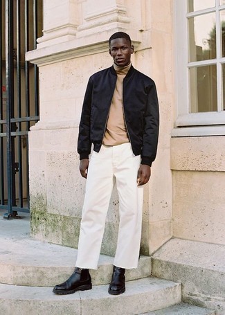 Comment porter un blouson aviateur en satin quand il fait chaud