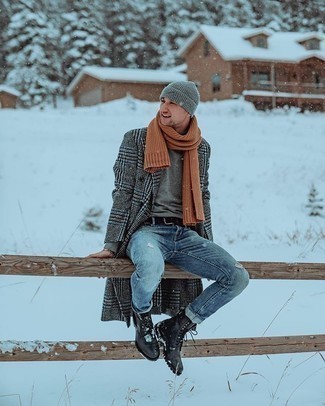 Comment porter une écharpe pour un style decontractés quand il fait froid à 20 ans