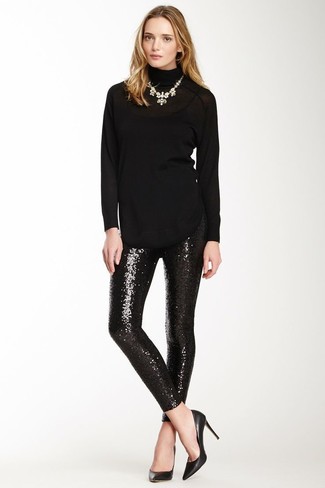 Comment porter un pantalon pailleté au printemps