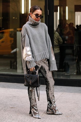 Comment porter un pantalon pailleté en automne