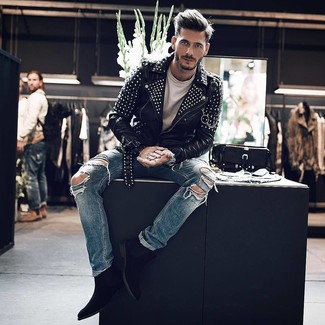 Comment porter une veste à clous quand il fait chaud