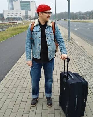 Comment porter une valise pour un style decontractés quand il fait frais