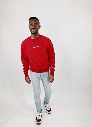 Sweat-shirt imprimé rouge Calvin Klein Jeans
