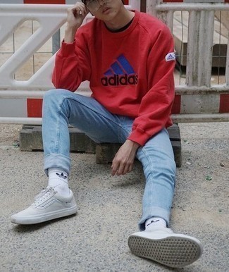 Sweat-shirt imprimé rouge Brixton