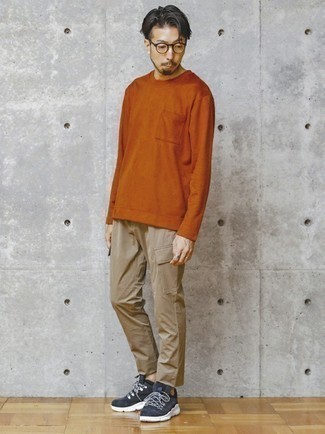 Sweat-shirt orange D-struct