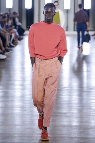 Sweat-shirt orange Nudie Jeans