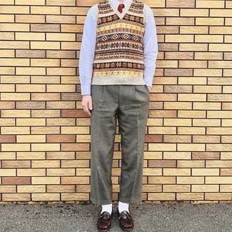 Comment porter un pull en v sans manches