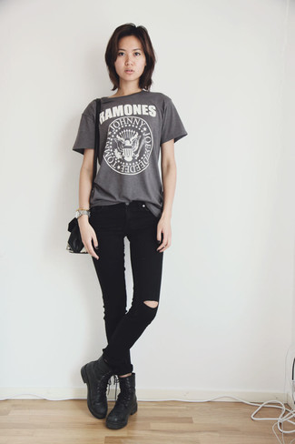 T-shirt imprimé gris foncé Kenzo