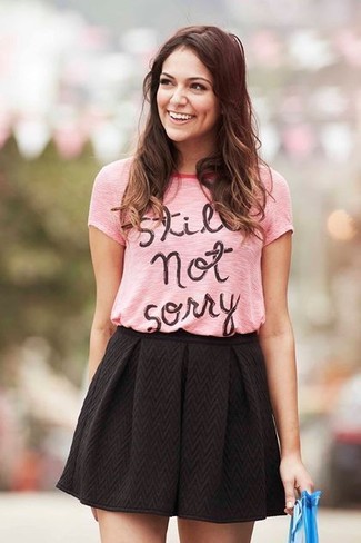 T-shirt à col rond imprimé rose Zoe Karssen
