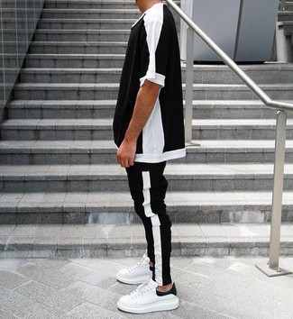 Pantalon de jogging noir et blanc Polo Ralph Lauren