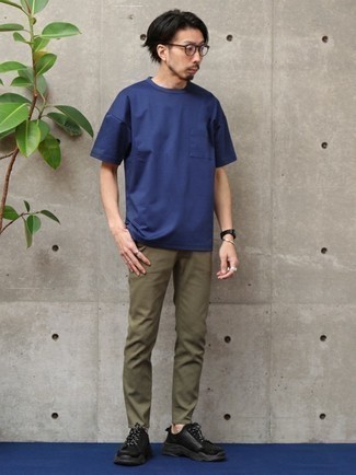 Pantalon chino olive Post Archive Faction PAF