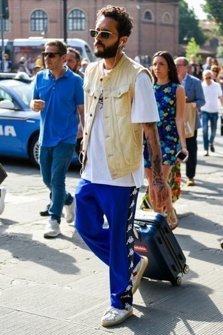 Pantalon de jogging imprimé bleu marine Gucci