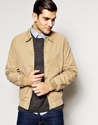 Comment porter un blouson aviateur marron clair