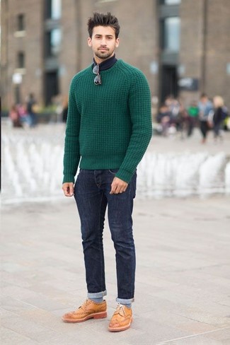 Comment porter des chaussures brogues marron clair pour un style chic decontractés en automne