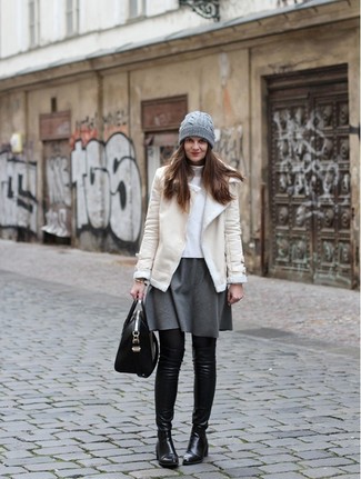 Comment porter une veste marron clair quand il fait froid