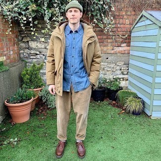 Comment porter une parka marron clair en hiver