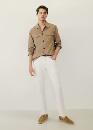 Comment porter des espadrilles en daim marron clair