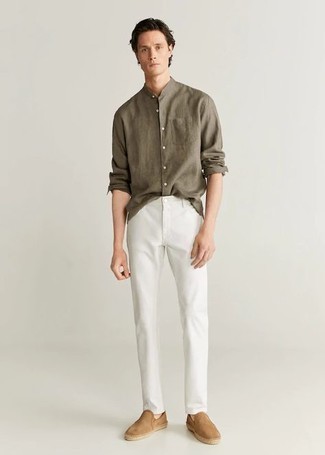 Comment porter des espadrilles en daim marron clair