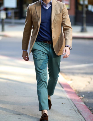 Comment porter un blazer en laine marron clair