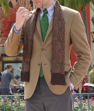 Comment porter un blazer en laine marron clair