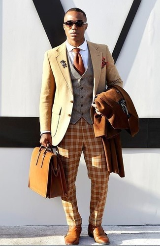 Comment porter un blazer en laine marron clair