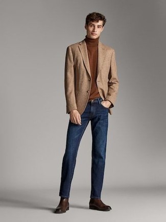 Comment porter un blazer en laine marron clair
